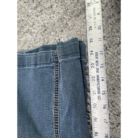 Womens Seven 7 for All Mankind Wide Leg Medium Wash Blue Denim Jeans Size 12 - Picture 6 of 7